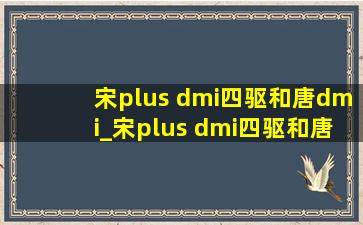 宋plus dmi四驱和唐dmi_宋plus dmi四驱和唐dmi选哪个